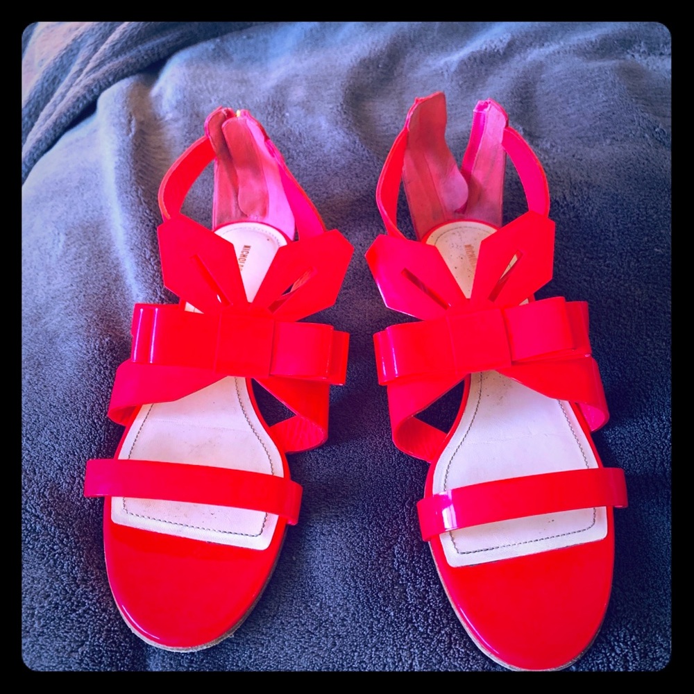 Nicholas Kirkwood hot pink sandals sz 40 IT